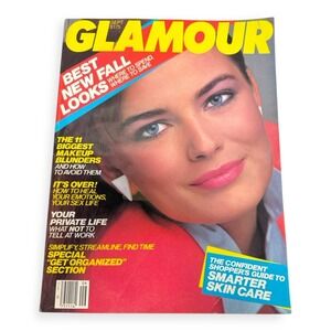 VTG Glamour Magazine September 1983 Paulina Porizkova No Label Newsstand Copy